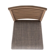 Pemberly Row Upholstered Ladder Back Side Chair Set of 2 in Brown