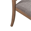 Pemberly Row Upholstered Ladder Back Side Chair Set of 2 in Brown