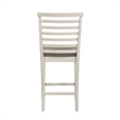 Pemberly Row Upholstered Ladder Back Counter Chairs Set of 2 in White