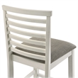Pemberly Row Upholstered Ladder Back Counter Chairs Set of 2 in White