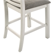 Pemberly Row Upholstered Ladder Back Counter Chairs Set of 2 in White