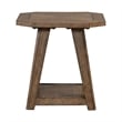 Pemberly Row 3 Piece Octagonal Cocktail and End Table Set with Casters in Brown