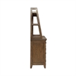 Pemberly Row Dining Server and Hutch with Overlay Molding Doors in Brown
