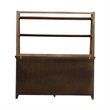 Pemberly Row Dining Server and Hutch with Overlay Molding Doors in Brown