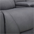Pemberly Row Zero Gravity Power Sofa with Bluetooth and iTable in Gray