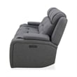 Pemberly Row Zero Gravity Power Sofa with Bluetooth and iTable in Gray