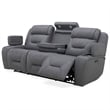 Pemberly Row Zero Gravity Power Sofa with Bluetooth and iTable in Gray