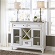 Pemberly Row Buffet with Glass Doors and Wine Storage in White