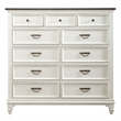 Pemberly Row 11 Drawer Chesser with Felt Lined Drawers in White