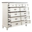 Pemberly Row 11 Drawer Chesser with Felt Lined Drawers in White