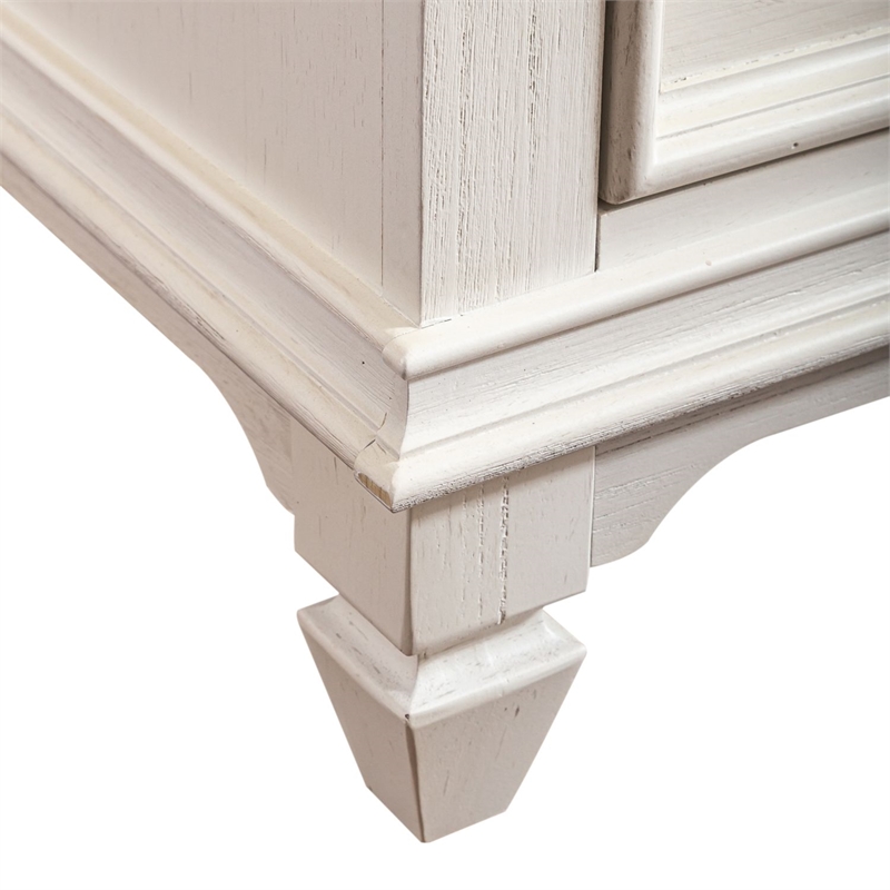 Pemberly Row 11 Drawer Chesser with Felt Lined Drawers in White