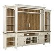 Pemberly Row Entertainment Center with Piers and Touch Lighting in White