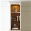 Pemberly Row Entertainment Center with Piers and Touch Lighting in White