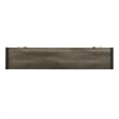 Pemberly Row 78 Inch Fireplace TV Console with Metal Trim Frame in Brown