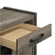 Pemberly Row 78 Inch Fireplace TV Console with Metal Trim Frame in Brown