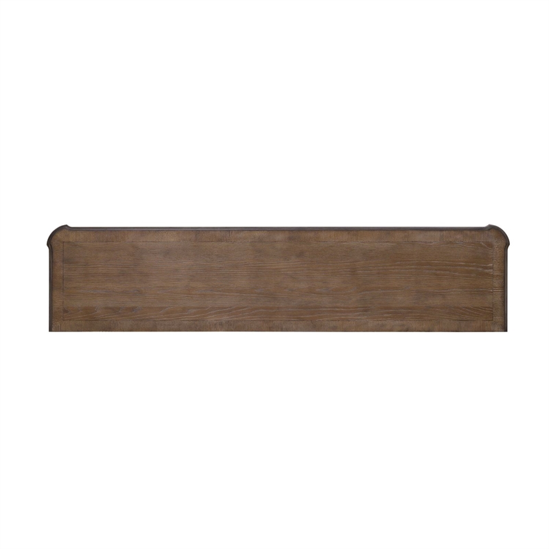 Pemberly Row 82 Inch Fireplace TV Console with Bead Molding in Brown