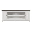 Pemberly Row 80 Inch Fireplace TV Console with 2 Doors in Brown
