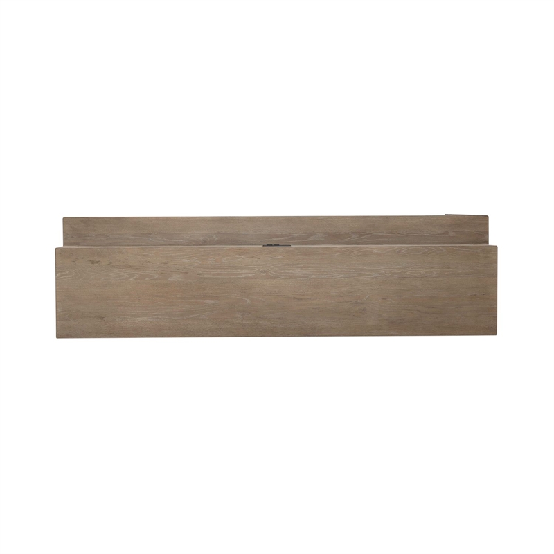 Pemberly Row Console Bar Table with Built In Charging Station in Brown