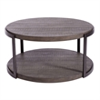 Pemberly Row 3 Piece Round Cocktail and End Table Set with Casters in Gray