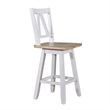 Pemberly Row 7 Piece Gathering Table Set with Swivel Chairs in White