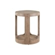 Pemberly Row 3 Piece Round Cocktail and Chairside Table Set in Brown