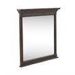 Pemberly Row Landscape Mirror with Heavy Crown Molding in Brown