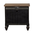Pemberly Row 2 Drawer Nightstand with USB Charging Station in Black