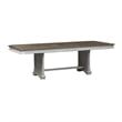 Pemberly Row 5 Piece Trestle Dining Table Set with Leaf in White