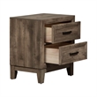 Pemberly Row 2 Drawer Nightstand with Canted Molding Detail in Brown