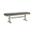 Pemberly Row Upholstered Dining Bench with Pedestal Legs and Trestle