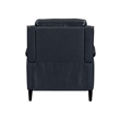 Pemberly Row Manual Pushback Recliner Chair in York Navy Leather