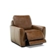 Pemberly Row Sofa and Recliner Power Reclining Set in Brown Leather