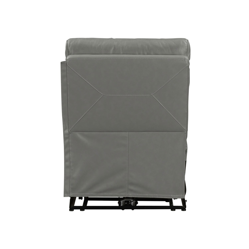 Pemberly Row 6 Piece Power Reclining Sectional with Bolster Back in Gray