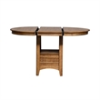 Pemberly Row 5 Piece Pub Table Set with Lattice Back Counter Chairs in Honey