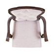 Pemberly Row Upholstered Arm Dining Chair Set of 2 in Chateau Brown Hickory
