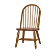 Pemberly Row 5 Piece Leg Table Dining Set with Bow Back Chairs in Rustic Oak