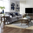 Pemberly Row 3 Piece Cocktail and End Table Set with Slat Shelf in Bronze Spice