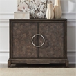 Pemberly Row 2 Door Accent Cabinet with Soft Close Hinges in Warm Brown Finish