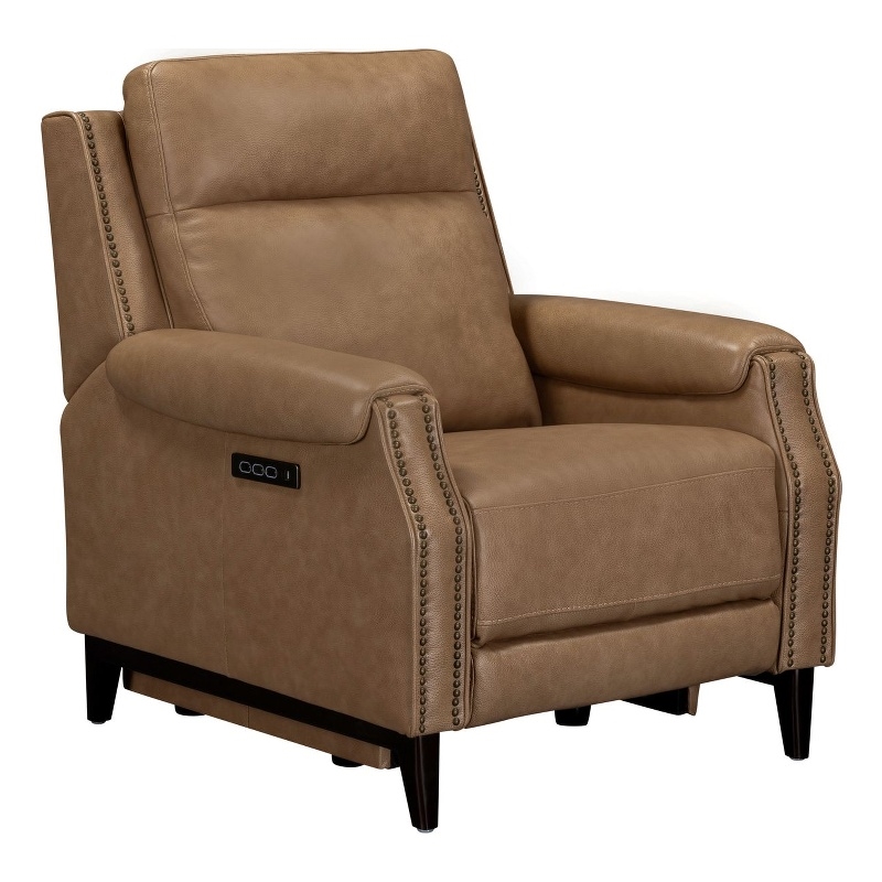 Pemberly Row Triple Power Swivel Glide Recliner with Charging in Neutral Fabric