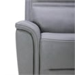 Pemberly Row Triple Power Reclining Sofa Loveseat and Recliner in Blue Gray