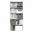 Pemberly Row 5 Tier Adjustable Bookshelf 52 Inch Tall in White Finish