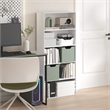 Pemberly Row 5 Tier Adjustable Bookshelf 52 Inch Tall in White Finish