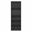 Pemberly Row 5 Tier Tall Open Shelf Bookcase with Closed Back in Espresso