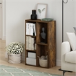 Pemberly Row 5 Cube Reversible Open Shelf Bookcase in Amber Pine Finish