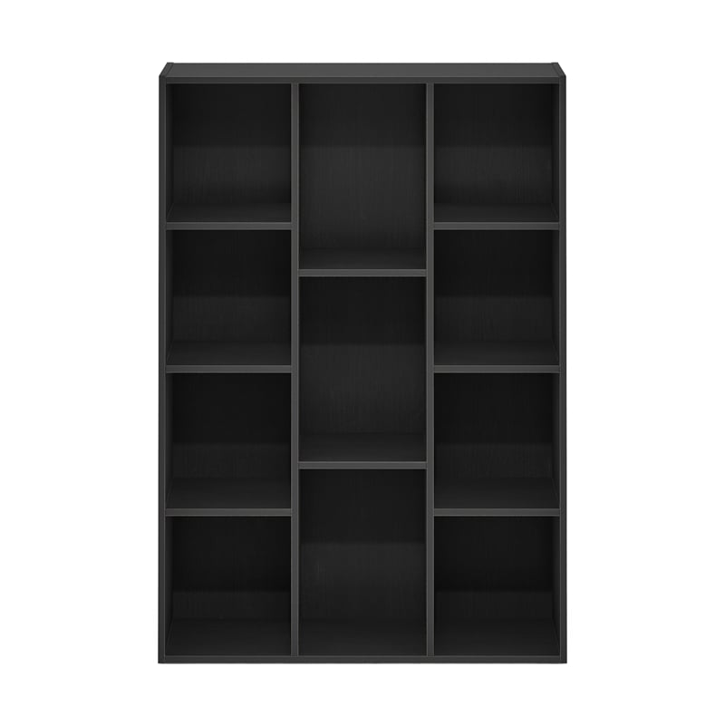 Pemberly Row 11 Cube Reversible Open Shelf Bookcase in Blackwood Finish