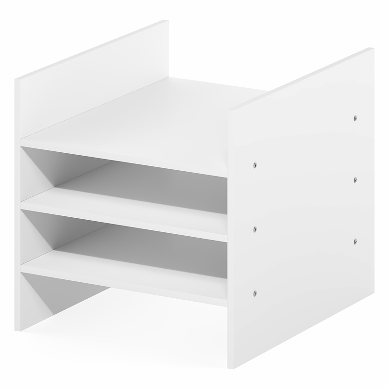 Pemberly Row 3 Shelf Cube Organizer Insert for Thick Cube Series in White