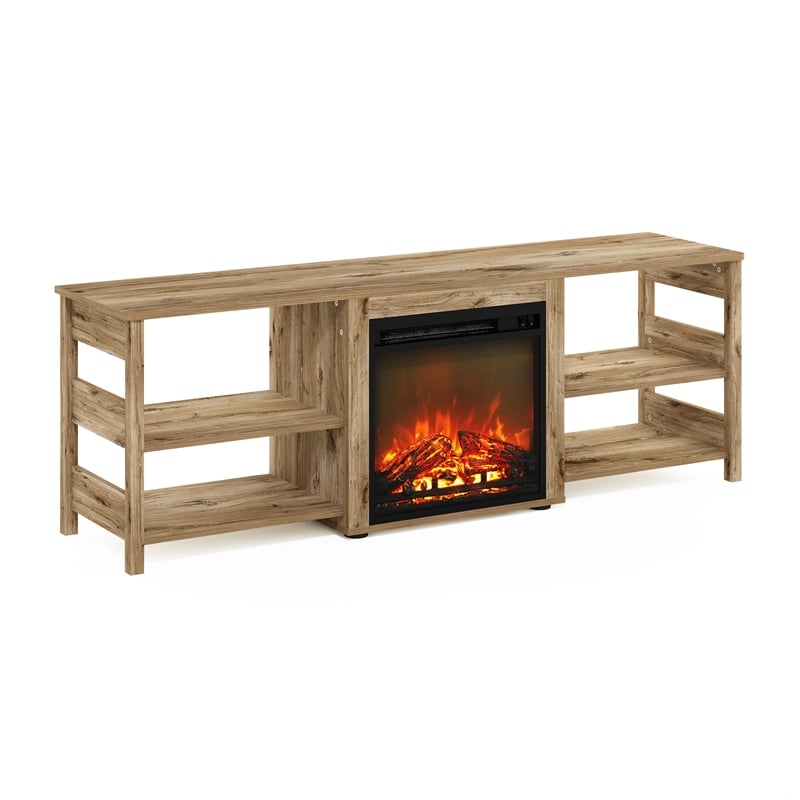Pemberly Row Fireplace TV Stand for TV up to 70