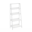 Pemberly Row 5-Tier Display Storage Shelves Wall-Leaning Style in Plain White