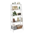 Pemberly Row 5-Tier Display Storage Shelves Wall-Leaning Style in Plain White