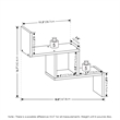 Pemberly Row Wall Mount Floating Ladder Shelf with Display Tiers in Espresso